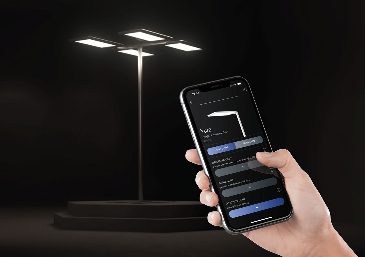 Verlichting die zich aanpast aan het werk