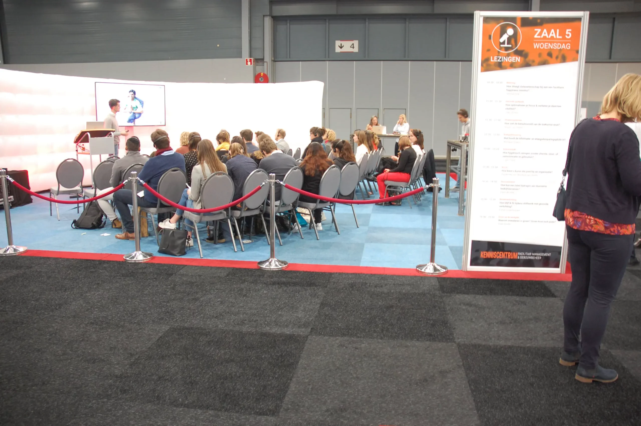 Naam deelnemer op iedere lezingenzaal