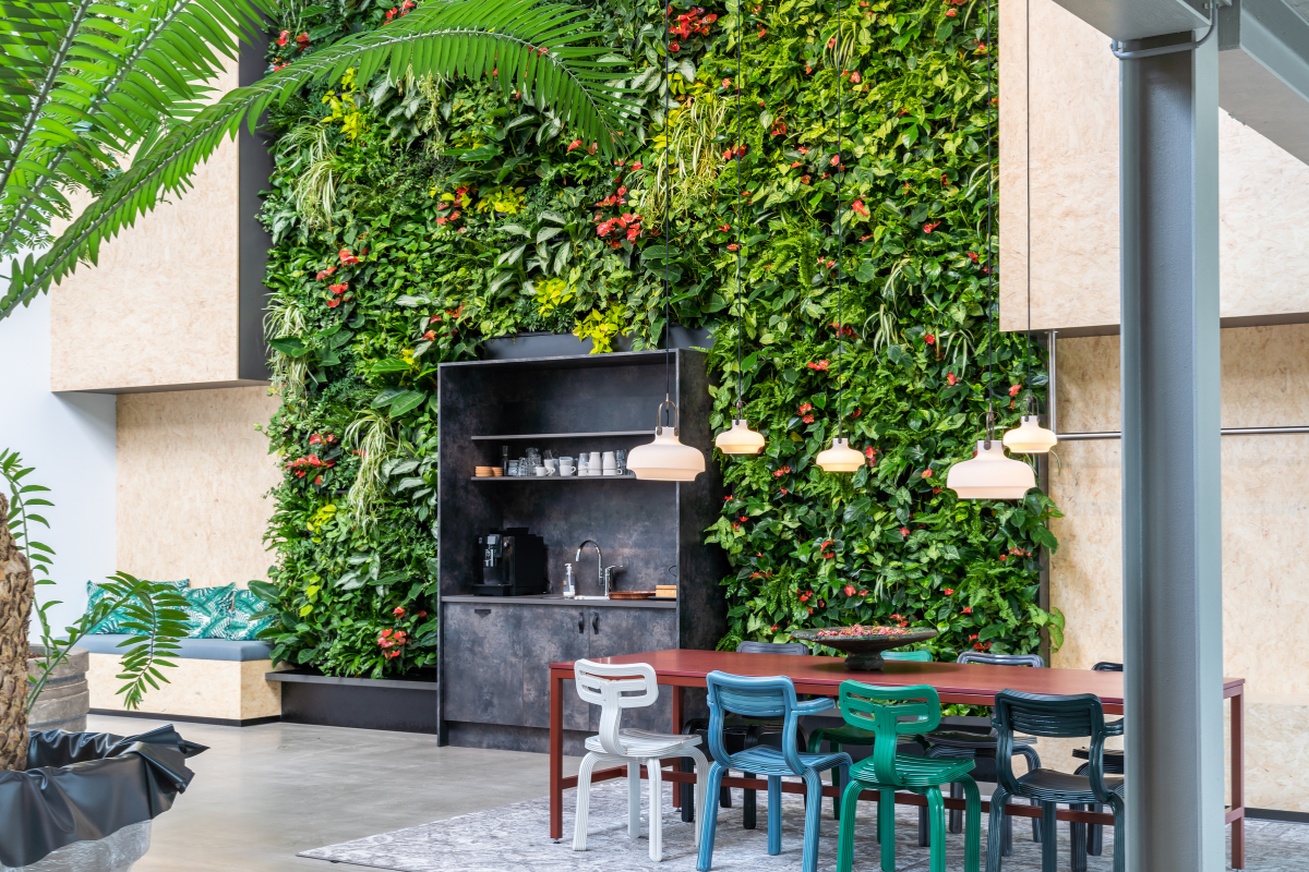 Plantenwanden op kantoor