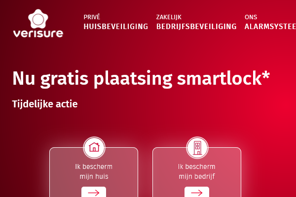Verisure voor draadloze alarmsystemen voor zakelijk gebruik