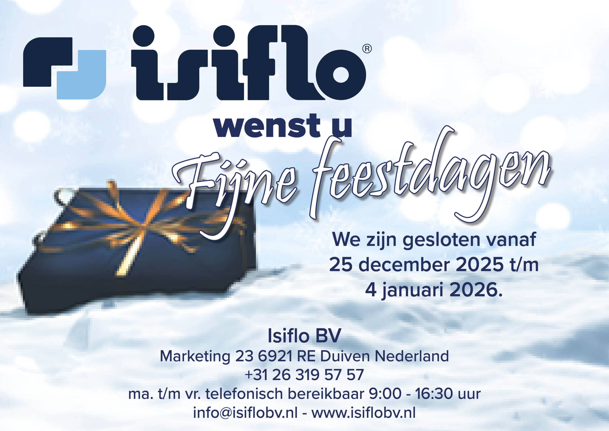 Isiflo wenst iedereen fijne feestdagen