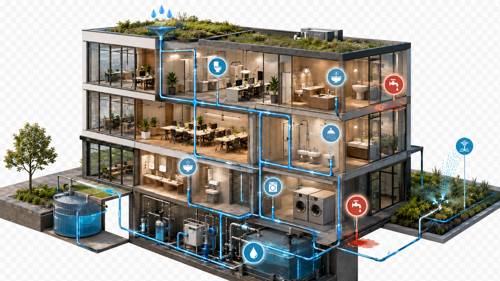 In 3 stappen waterverspilling in het gebouw te stoppen